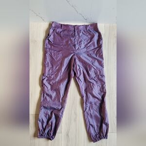 Wild Fable Track Pants Womens L Purple Cargo Varsity iridescent Windbreakers